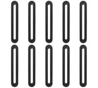 EXAOMBLE Slotted Adjustable Flat Mending Plate Stainless Steel Corner Bracket for Cabinet and Shelf Wood Repair 10 Pieces 3.54 X 0.75 X 0.12 Inch