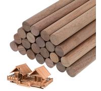 EXAOMBLE Smooth and Fine Wooden Craft Sticks Made from Sturdy Black Walnut Wood, Resistant to Breaking, for Model Making and Party Decorations, Wood Sticks for Crafts