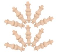 EXAOMBLE Solid Wood Roman Column Pillars 2.4 X 0.7 Inch Small Decorative Baluster Spindles for Woodcrafts and Home Staircase Decoration