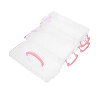 EXAOMBLE Stackable Plastic Pencil Box Lid, Detachable Three-Layer Pen Holder for Students and Boys and Girls, School and Desk Stationery Organizer