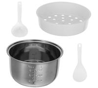EXAOMBLE Stainless Steel Rice Cooker Inner Pot 3l Capacity Replacement Cooker Cooking Pot with Non-Stick Surface for Cooking Rice and Soup, Sturdy Thickened 304 Material with Exquisite