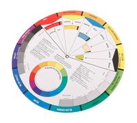 EXAOMBLE Standard Color Wheel Paper Chart Lightweight Gradient Effects Colour Mixing Guide for Painters and Designers Painting Tools for Decorating and Interior Design