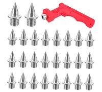 EXAOMBLE Steel Track Spikes Replacement Set with Spike Wrench for Running Golf Hiking Shoes Durable Slip Metal Cleats for Outdoor Sports Training and Track Use