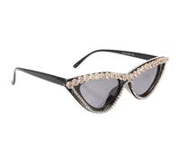 EXAOMBLE Sunglasses for Summer Lightweight Triangle Cat Eye for Women Fashion PC Material Decorative Design Comfortable for Wearing Beach Party and Photo Shoot