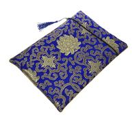 EXAOMBLE Sutra Bag Chinese Style Zipper Bag Pencil Case Capacity for Bible Cover and Portable Small Books Storage