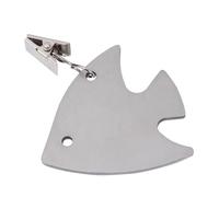 EXAOMBLE Table Cloth Weights Clip Windproof and Decorative Stainless Steel 4pcs on Creative Fish Shape Design Tablecloth Holder Clips for Home and Camping Use