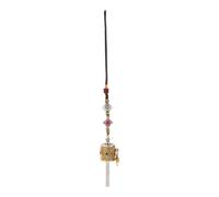 EXAOMBLE Tibetan Six-Word Prayer Wheel Car Pendant Rearview Mirror Hanging Ornament Feng Shui Protection Charm for Vehicle Interior