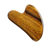 EXAOMBLE Tiger's Eye Gua Sha Scraping Board Body Massager Massage Tool for Face and Body Light Brown Dolphin Shape Portable and Labor-Saving Design for Improved Circulation and Relaxation