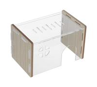 EXAOMBLE Transparent Hamster Hideout Habitat Cozy Indoor Shelter for Relaxation Activity Scenic Decor with Design for Observing Small Animals Durable Safe Hideaway House