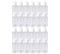 EXAOMBLE Travel Bottles for Lotion and Shampoo 24pcs 75ml Lightweight Plastic Refillable Containers for Sports Face Wash and Body Wash
