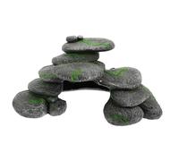 EXAOMBLE Turtle Hiding Cave Reptile Climbing Platform Decorative Cobblestone Design for Terrarium Tortoise Shelter Durable Safe Reptile Tank Decoration for Lizards Crabs and Spiders
