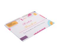EXAOMBLE Undated Spiral Habit Tracker Planner with Weekly and Monthly Goal Journal for Workout and Sleep Tracking Binding Wall Mountable Habit Calendar in Minimalist Purple Red White Design