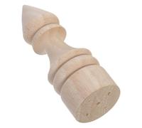 EXAOMBLE Unfinished Craft Finials Curtain Rod Ends 4x10cm Solid Wood Decorative Easy to Install Traditional Style for Furniture Decorations and Decorating Studies