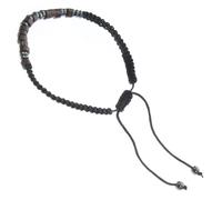 EXAOMBLE Unique Nylon Braided Wrist Bracelet for Couples with Morse Code Design, Stylish Beaded Bracelet for Men and Women, for Birthday Parties and Club Wear