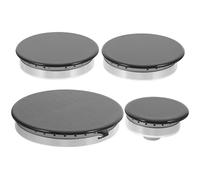 EXAOMBLE Universal Gas Stove Burner Caps Replacement Kit Sturdy Metal Burner Heads for Kitchen Stove Household Use with Uniform Flame Distribution
