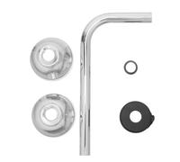 EXAOMBLE Urinal Inlet Tube Replacement Hose for Men Urinal with Stainless Steel L Shape Pipe and Seal Flange, Sturdy and Reliable Water Flow for Home Bathrooms