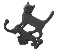 EXAOMBLE Vintage American Country Style Animal Coat Hooks Double Hooks Cast Iron Wall Hanger with Smooth Surface and Fine Polishing Workmanship for Courtyard Decoration and