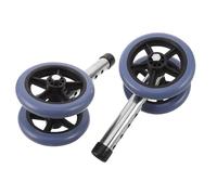 EXAOMBLE Walker Caster Wheel Silent Mobility Wheels Height Adjustable for Elderly Swivel Caster Replacement Accessories Easy Install