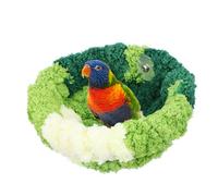 EXAOMBLE Warm Bird Nest for Birds Large Half Fleece Bed for Parrots Cockatiels and Lovebirds Durable Cage Accessory with Easy Mounting Multiple Use as Sleeping Area Hideaway