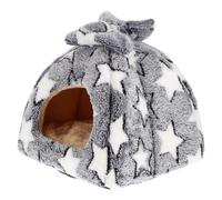 EXAOMBLE Warm Sponge Hamster Hide Cabin Bed for Small Pets like Rabbit and Chinchilla, Comfortable and Soft Nest Providing Good Rest, Suitable to Be Placed on Floor for Cozy Winter Use