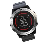 EXAOMBLE Watch Bezel Ring with Numeric Scale Compatible with Garmin 5X Metal Protective Frame for Fitness Smartwatch, Easy Installation, Silver