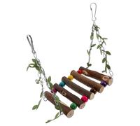 EXAOMBLE Wear-resistant Wooden Parrot Swing for Household Birds, Simple and Chic Design, Funny Bird Accessory That Creates A Warm and Joyful Home Atmosphere
