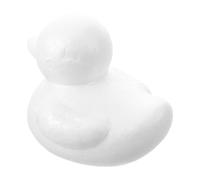 EXAOMBLE White Blank Duck Polystyrene Foam for DIY Painting and Craft Projects, Unpainted Smooth Surface Foam Animal with Precut and Polished Edges, for Kindergarten Craft Lessons