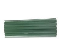 EXAOMBLE Wire Stems Secure Support 200pcs Green Floral Flexible Iron Wire with Rubber Coating 10 for Flower Arrangement Crafts for Festival Garland Making and Store Display Arrangements