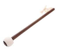 EXAOMBLE Wood Handle Gong Mallet 25cm Walnut Wood Percussion Stick with Cloth Tip for Chinese Gong Drum Instrument Adults