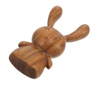 EXAOMBLE Wooden Face Massager Gua Sha Tool Small Rabbit-shaped Scraping Comb 6×3.5cm Acupoint Massage for Nose Bridge, Eyes, Chin Relaxation Home Therapy