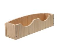 EXAOMBLE Wooden Grass Rack Food Bowl for Bunny Rabbit Hamster Pet Large Capacity Hay Feeder Container