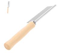 EXAOMBLE Wooden Handle Dog Comb for Grooming Dogs and Cats Stainless Steel Teeth Dematting Comb to Remove Matted Fur Reduce Shedding and Knots Essential Pet Hair Removal Tool