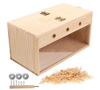 EXAOMBLE Wooden Parrot Breeding Box Durable Bird Nesting House for Parakeets and Lovebirds Decorative Garden Accessory Safe and Comfortable Wooden Nest for Indoor and Outdoor Use