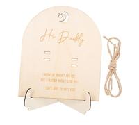EXAOMBLE Wooden Pregnancy Announcement Plaque with Stand Unique Design for Home Decoration Keepsake Display of Precious Moments