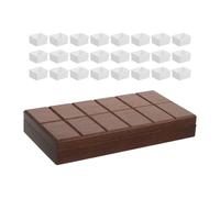 EXAOMBLE Wooden Watercolor Palette Box Removable Half-pan Compartments Multi-Compartment Paint Tray for Art Students Portable Walnut Tone Watercolor Mixing Palette