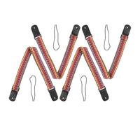 EXAOMBLE Woven Ukulele Straps Adjustable 4Pcs Cotton Boho Style with Embroidered Pattern for Boys and Concert Ukulele Instruments