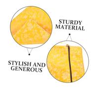 EXAOMBLE Yellow Brocade Buddhist Scriptures Bag Multifunctional Pen Pouch Quran Cover Case for Books Documents Storage with Hand Carry Design and Elegant Embroidery