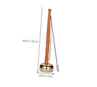 EXAOMBLE Yin Qing Buddhist Percussion Instrument Hand Copper Chime for Meditation Temple Rituals Clear Loud Sound Spiritual Relaxation and Stress