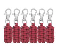 EXAOMBLE Zipper Material Rope Metal Replacement 6pcs with Pulls Woven Clasp for and Sturdy Polyester Nylon Removable and Reusable Design Luggage Jackets for Traveling and Outdoor Use