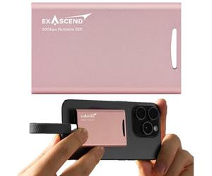 Exascend 1TB Element Portable SSD With Magnetic Set 20Gbps USB3.2 Gen2x2, up to 2000MB/s Write External SSD, Supports ProRes 4K Video 60fps Direct Recording For iPhone 15, 16, Laptop & PC