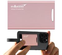 Exascend 4TB Element Portable SSD With Magnetic Set 20Gbps USB3.2 Gen2x2, up to 2000MB/s Write External SSD, Supports ProRes 4K Video 60fps Direct Recording For iPhone 15, 16, Laptop & PC