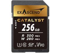 Exascend Catalyst 300MB/S 256GB SDXC UHS-II V90 SDHC Memory Card Cinema-Quality 8K UHD up to 280 MB/s Write Speeds, 300 MB/s Read UHS-II, Class 10, U3, V90 SD Card (UHS-II V90, 256GB)