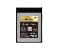 Exascend Essential 256GB CFexpress Type B 1700MB/s Write Speed, 1800MB/s Read Speed, RAW 8K Video For Professional Grade DSLR and Video Cameras Sustained Write Speeds 900MB/s
