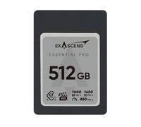 Exascend Essential Pro 512GB CFExpress 4.0 Type A Memory Card 1650MB/s Write 1800MB/s Read VPG400 Offering 8K Ultra HD Video CF Card Sustained Write 850MB/s Compatible With The Sony Alpha & FX Cameras