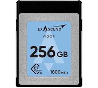 Exascend VIGOR PRO-CINEMA 256GB CFexpress Type B 1700MB/s Write Speed, 1800MB/s Read Speed, for RAW 8K Video For Professional Grade DSLR and Video Cameras Sustained Write Speeds 900MB/s
