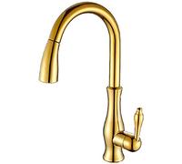 Exb360° RotatabKitchen Sink Mixer Tap PullOut Dish Rr SingLever Faucet in Red Brown h Perfect for Modern Kitchens