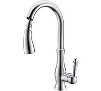 Exb360° RotatabKitchen Sink Mixer Tap PullOut Dish Rr with SingLever Control Red Brown Faucet for Easy Kitchen Use