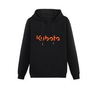 ExbeRt Kubota Hoody Tractor Farming Gardening Hoodies Long Sleeve Pullover Loose Hoody Men Sweatershirt Size S Black