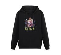 ExbeRt Let Me In Wrestling Bray Fiend Hoodies Long Sleeve Pullover Loose Hoody Men Sweatershirt Size XL Black