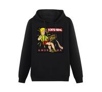 ExbeRt Offspring Americana Mens Hoody With kangaroo Pocket Sweatershirt, Hoodie Size M Black